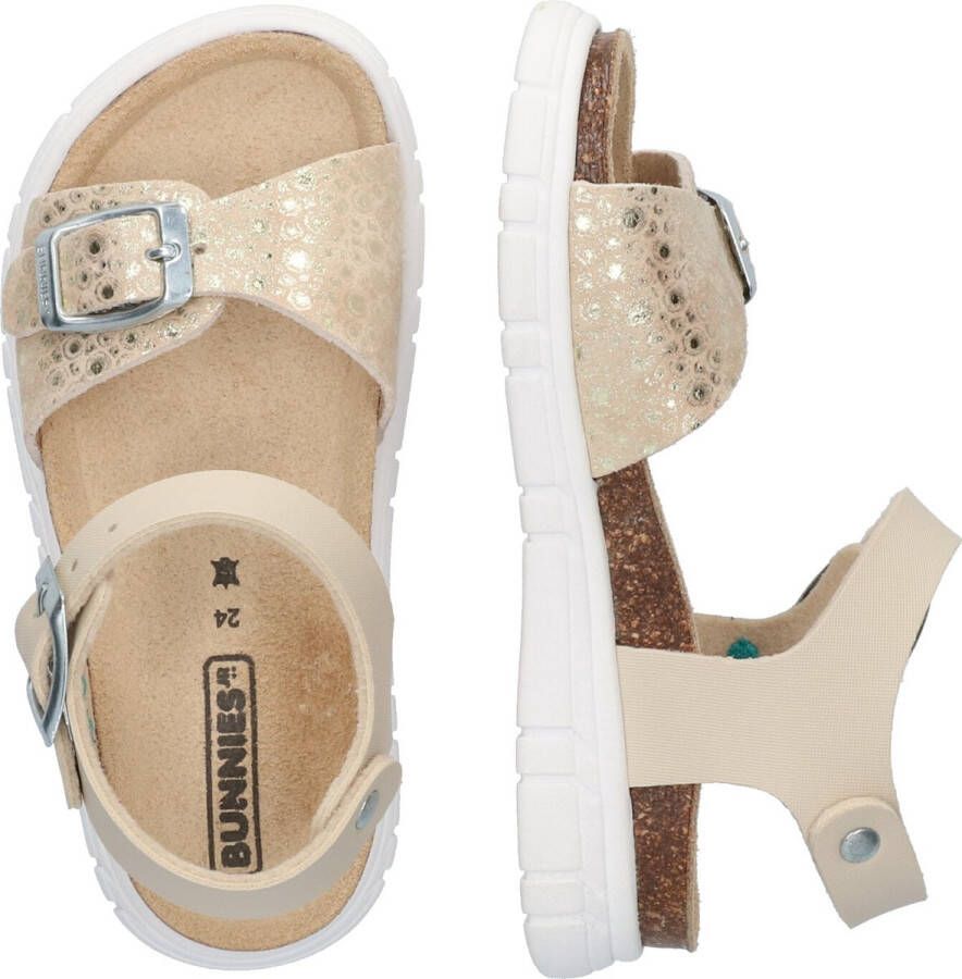 BunniesJR Bunnies JR 222423-508 Meisjes Sandalen Beige Goud Imitatieleer Gesp