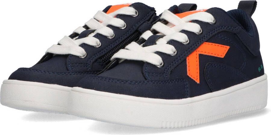 BunniesJR Bunnies JR 222492-720 Jongens Lage Sneakers Blauw Imitatieleer Veters