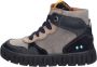BunniesJR Bunnies JR 222660-520 Jongens Hoge Sneakers Blauw Grijs Leer Veters - Thumbnail 4