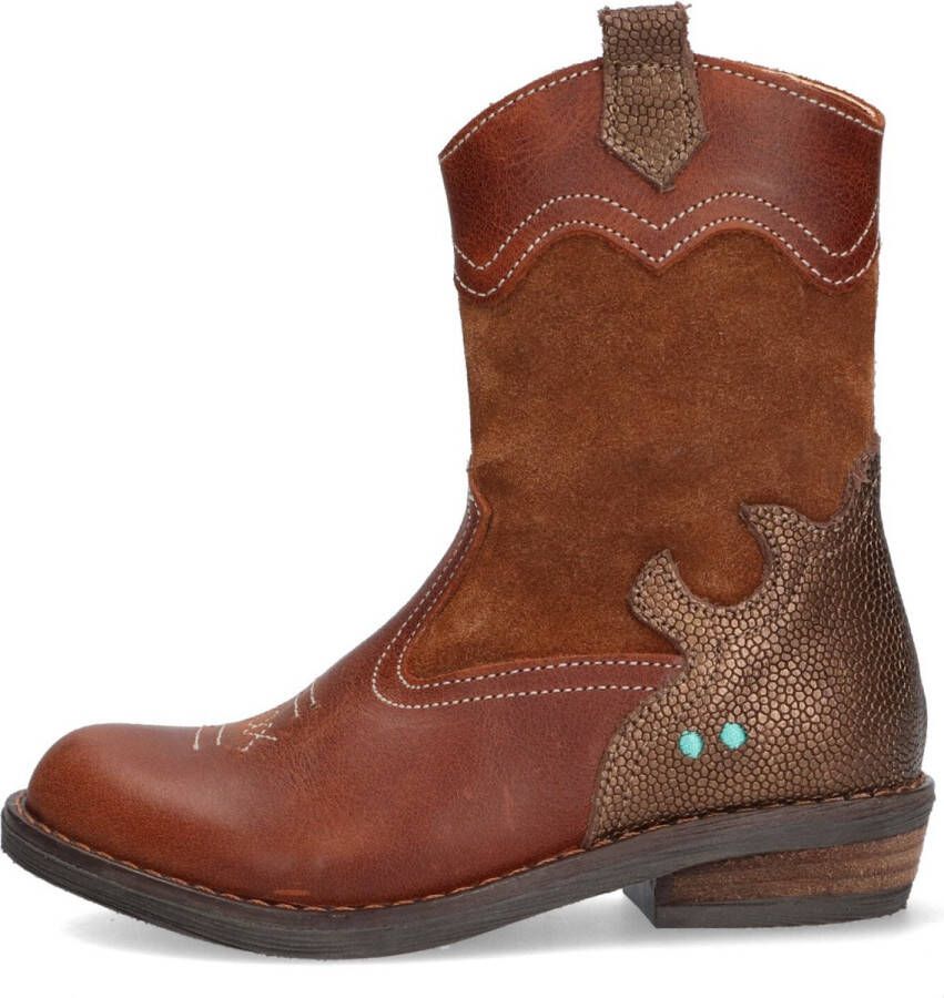 Bunnies Robin Rodeo leren cowboylaarzen cognac Bruin Meisjes Leer Meerkleurig 34 - Foto 9
