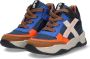 BunniesJR Bunnies JR 222845-420 Jongens Hoge Sneakers Blauw Leer Veters - Thumbnail 4