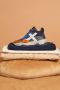 BunniesJR Bunnies JR 222845-420 Jongens Hoge Sneakers Blauw Leer Veters - Thumbnail 5