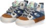 BunniesJR Bunnies JR 223122-503 Jongens Babysneakertjes Blauw Bruin Beige Leer Veters - Thumbnail 4