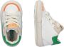 BunniesJR Bunnies JR 223126-564 Jongens Babysneakertjes Groen Wit Beige Oranje Leer Veter - Thumbnail 3