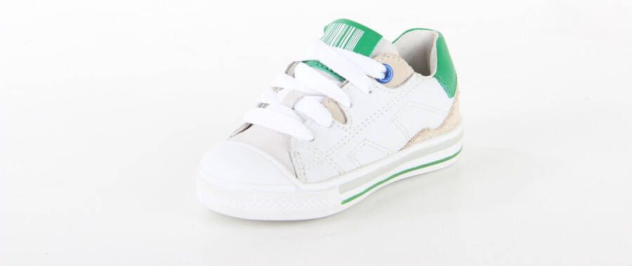 BunniesJR Bunnies JR 223233-500 Jongens Lage Sneakers Wit Groen Nubuck Veters - Foto 2