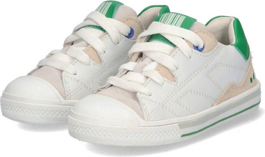 BunniesJR Bunnies JR 223233-500 Jongens Lage Sneakers Wit Groen Nubuck Veters - Foto 6