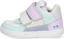 BunniesJR Bunnies JR 223302-521 Meisjes Lage Sneakers Blauw Wit Paars Leer Klittenband - Thumbnail 4