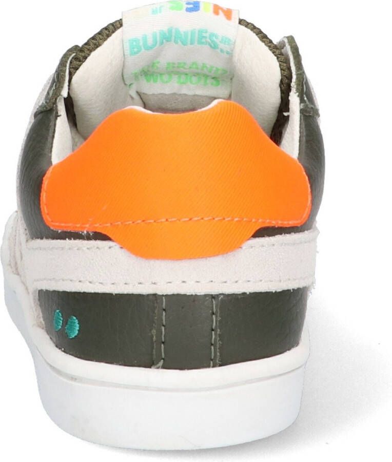 BunniesJR Bunnies JR 223322-569 Jongens Lage Sneakers Groen Beige Oranje Leer Veters