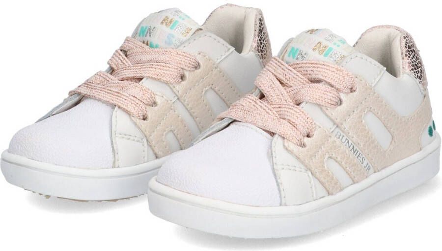 BunniesJR Bunnies JR 223322-596 Meisjes Lage Sneakers Roze Wit Leer Veters