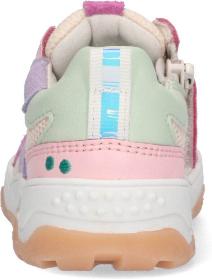 Bunnies JR 223374-570 Meisjes Lage Sneakers Roze Multi Leer Veters