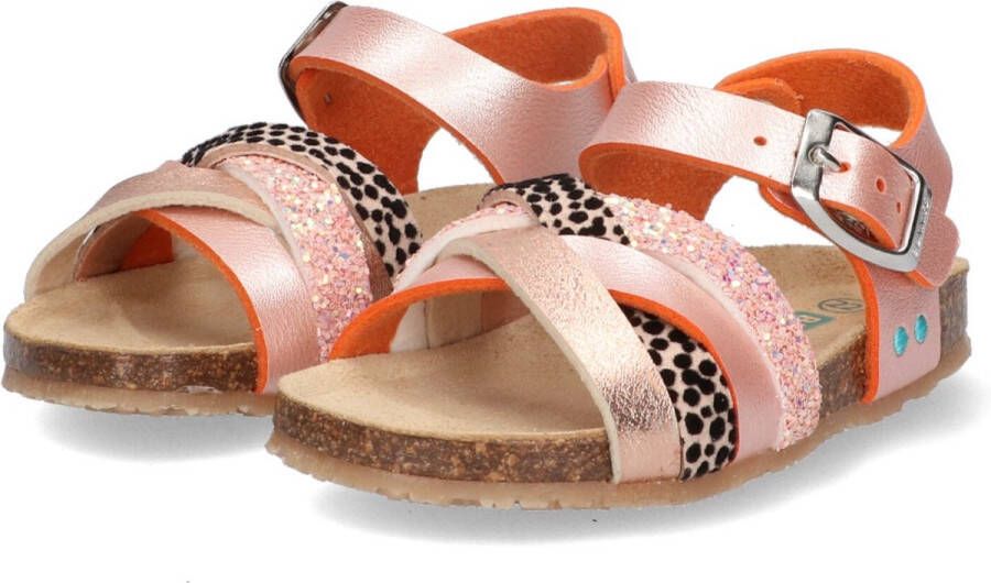 BunniesJR Bunnies JR Becky Beach Meisjes Sandalen Roze Print Imitatieleer Gesp