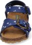 BunniesJR Bunnies JR Bonny Beach Jongens Sandalen Blauw Print Leer Gesp - Thumbnail 3
