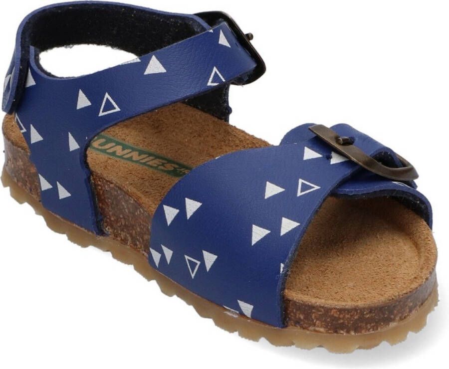 BunniesJR Bunnies JR Bonny Beach Jongens Sandalen Blauw Print Leer Gesp - Foto 5