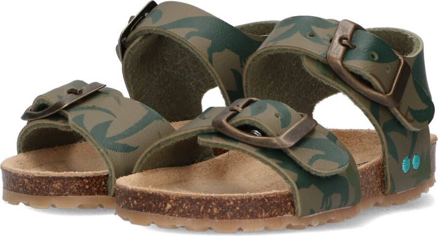 BunniesJR Bunnies JR Bonny Beach Jongens Sandalen Groen Print Imitatieleer Gesp