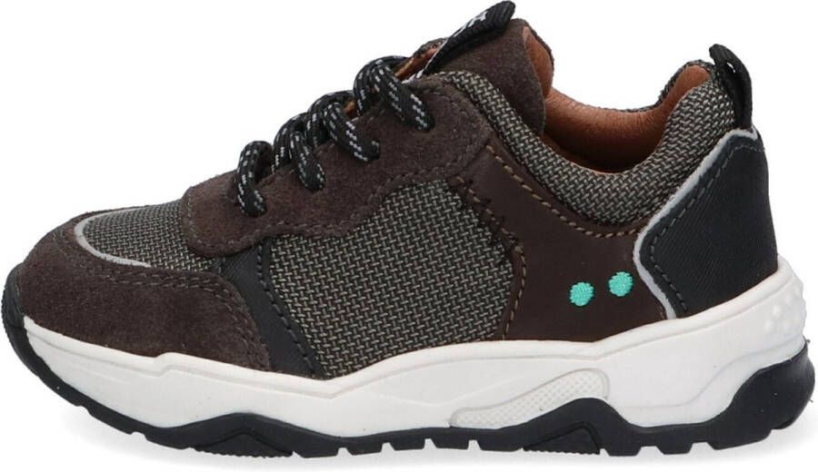 BunniesJR Bunnies JR Charlie Chunky Jongens Lage Sneakers Grijs Suède Veters
