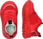 BunniesJR Bunnies JR Charlie Chunky Jongens Lage Sneakers Rood Leer Veters - Thumbnail 4