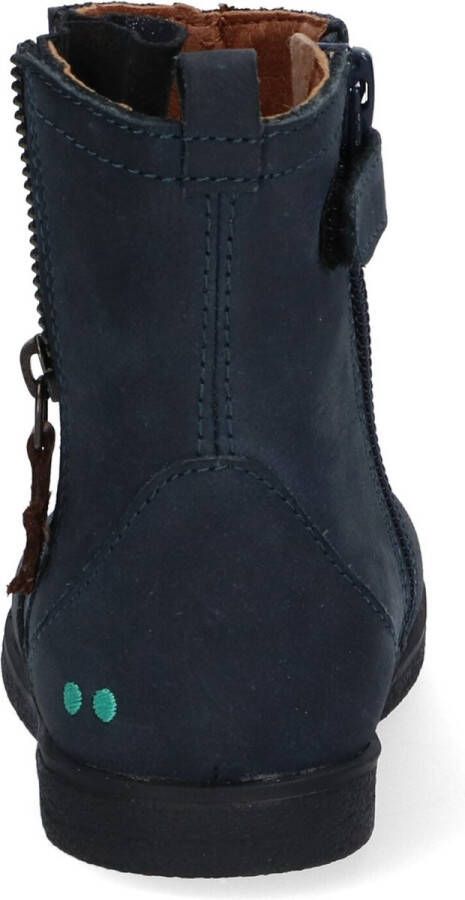 BunniesJR Bunnies JR Cis Classic Meisjes Enkellaarsjes Blauw Leer Ritssluiting