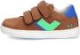 BunniesJR Bunnies JR Laurens Louw Jongens Lage Sneakers Bruin Leer Klittenband - Thumbnail 12