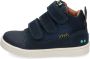 BunniesJR Bunnies JR Patrick Pit Hoge Sneakers Blauw Leer Klittenband - Thumbnail 11