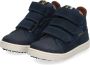 BunniesJR Bunnies JR Patrick Pit Hoge Sneakers Blauw Leer Klittenband - Thumbnail 4