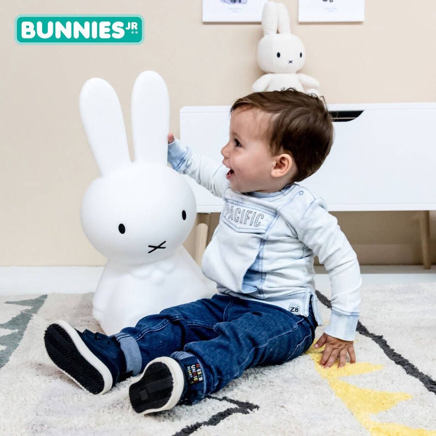 BunniesJR Bunnies JR Patrick Pit Jongens Hoge Sneakers Blauw Leer Klittenband