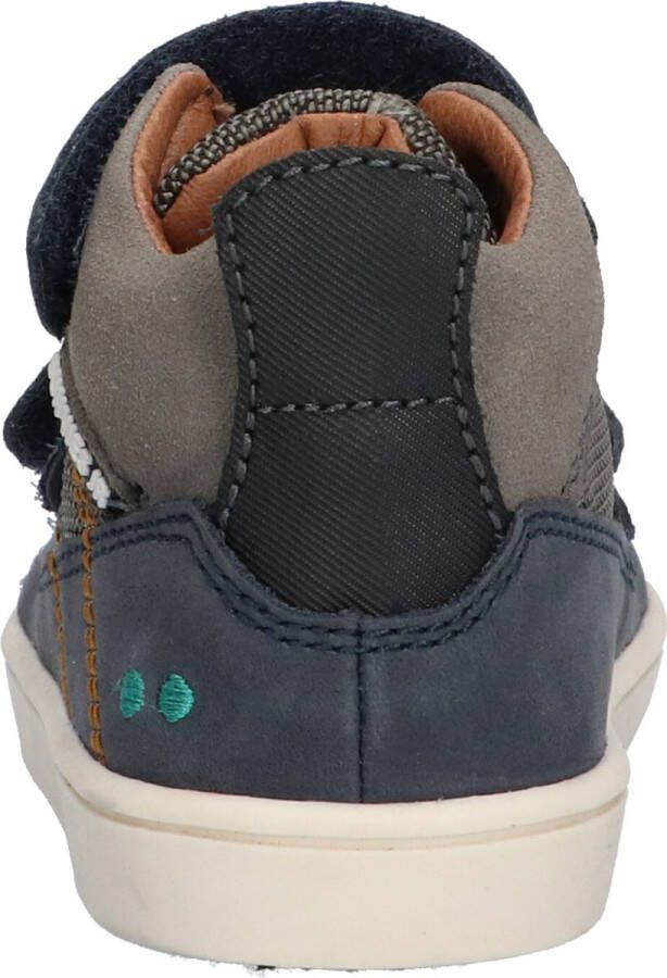 BunniesJR Bunnies JR Patrick Pit Jongens Hoge Sneakers Blauw Leer Klittenband