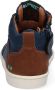 BunniesJR Bunnies JR Pol Pit Jongens Hoge Sneakers Blauw Leer Veters - Thumbnail 10