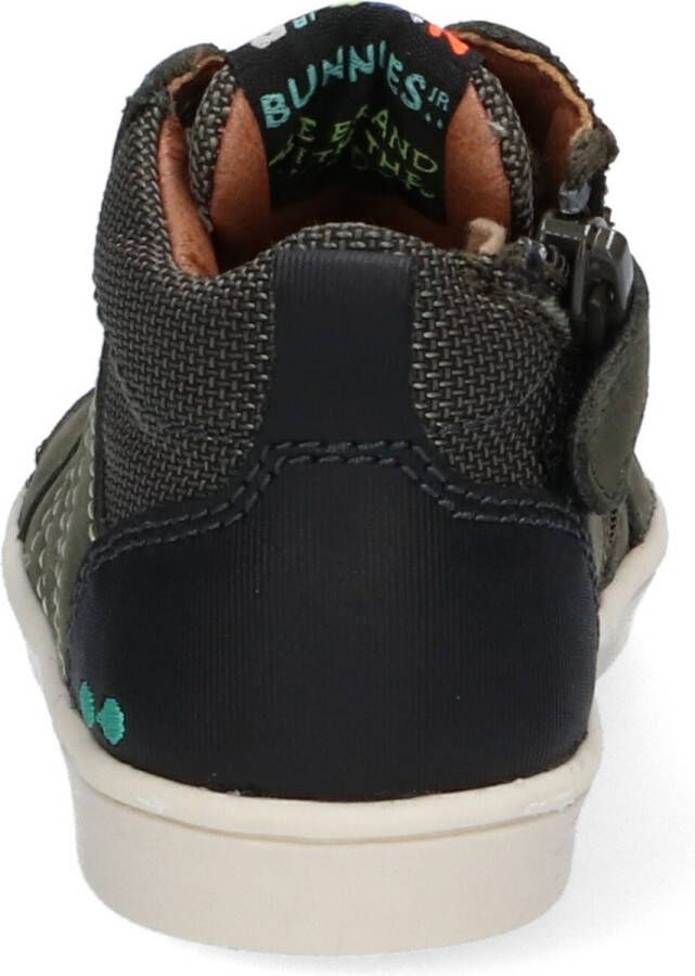 BunniesJR Bunnies JR Pol Pit Hoge Sneakers Groen Leer Veters - Foto 8