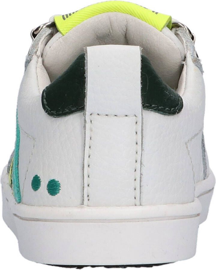 BunniesJR Bunnies JR Puk Pit Jongens Lage Sneakers Wit Leer Veters