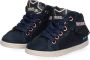 BunniesJR Bunnies JR Sari Stoer Meisjes Hoge Sneakers Blauw Nubuck Veters - Thumbnail 5