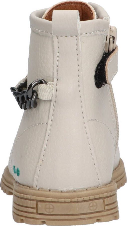 BunniesJR Bunnies JR Thijs Trots Meisjes Biker Boots Beige Leer Veters