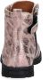 BunniesJR Bunnies JR Thijs Trots Meisjes Biker Boots Roze Print Leer Veters - Thumbnail 8