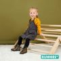 BunniesJR Bunnies JR Tosca Trots Meisjes Combat Boots Goud Leer Veters - Thumbnail 3