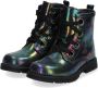 BunniesJR Bunnies JR Tosca Trots Meisjes Combat Boots Multi Zwart Leer Veters - Thumbnail 3