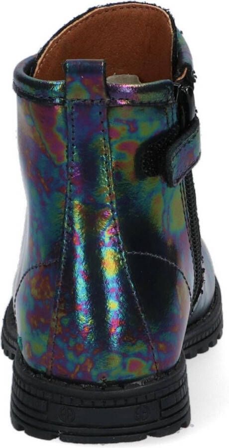 BunniesJR Bunnies JR Tosca Trots Meisjes Combat Boots Multi Zwart Leer Veters