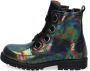 BunniesJR Bunnies JR Tosca Trots Meisjes Combat Boots Multi Zwart Leer Veters - Thumbnail 7