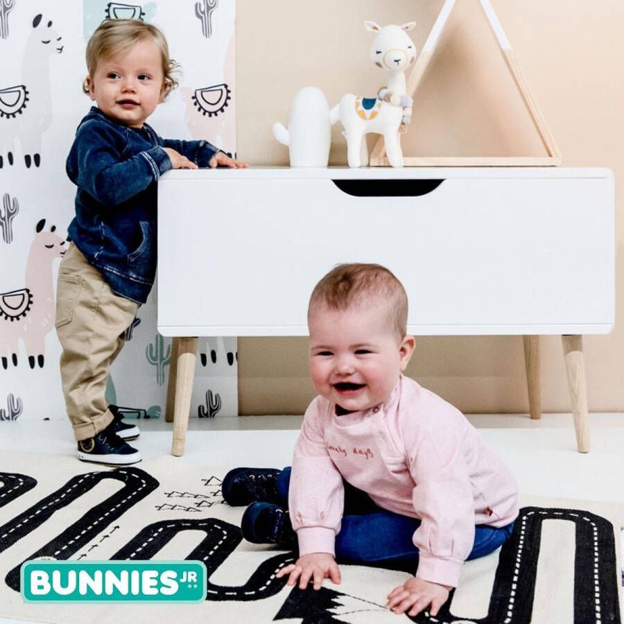 BunniesJR Bunnies JR Zukke Zacht Meisjes Babysneakertjes Blauw Leer Veters