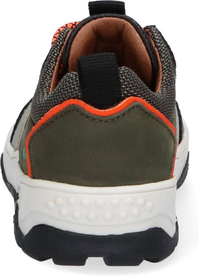 BunniesJR Bunnies JR Charlie Chunky Jongens Lage Sneakers Grijs Oranje Nubuck Veters - Foto 6