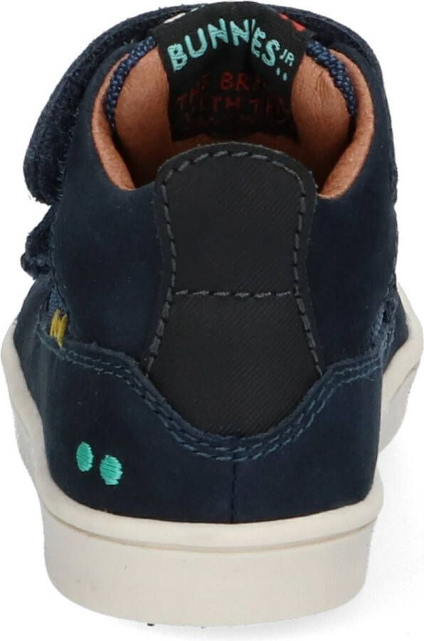 BunniesJR Patrick Pit Jongens Hoge Sneakers Blauw Leer Klittenband
