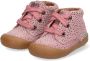 BunniesJR Bunnies JR Rene Rap Meisjes Hoge Sneakers Roze Print Suède Veters - Thumbnail 5