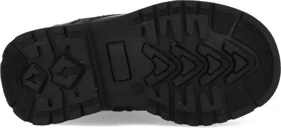 BunniesJR Tosca Trots Meisjes Combat Boots Zwart Leer Veters