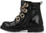 BunniesJR Bunnies JR Tosca Trots Meisjes Combat Boots Zwart Leer Veters - Thumbnail 4