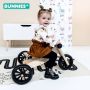 BunniesJR Bunnies JR Tosca Trots Meisjes Combat Boots Zwart Leer Veters - Thumbnail 7