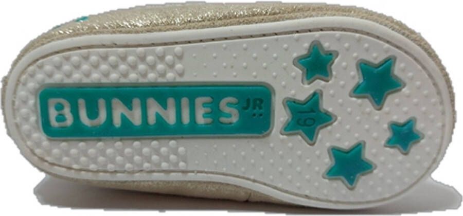 BunniesJR Zukke Zacht Meisjes Babysneakertjes Goud Leer Veters