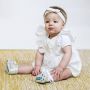 BunniesJR Bunnies JR Zukke Zacht Meisjes Babysneakertjes Goud Leer Veters - Thumbnail 5