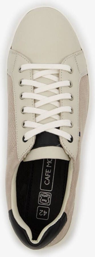 Cafe Moda leren heren sneakers Beige
