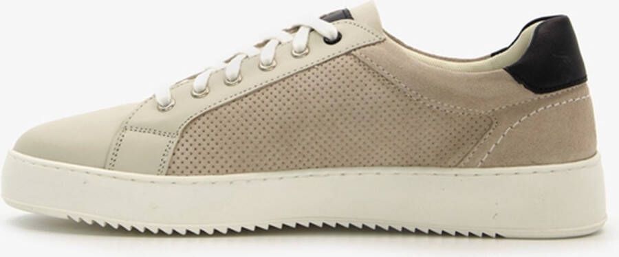 Cafe Moda leren heren sneakers Beige