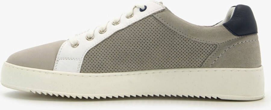 Cafe Moda leren heren sneakers Grijs