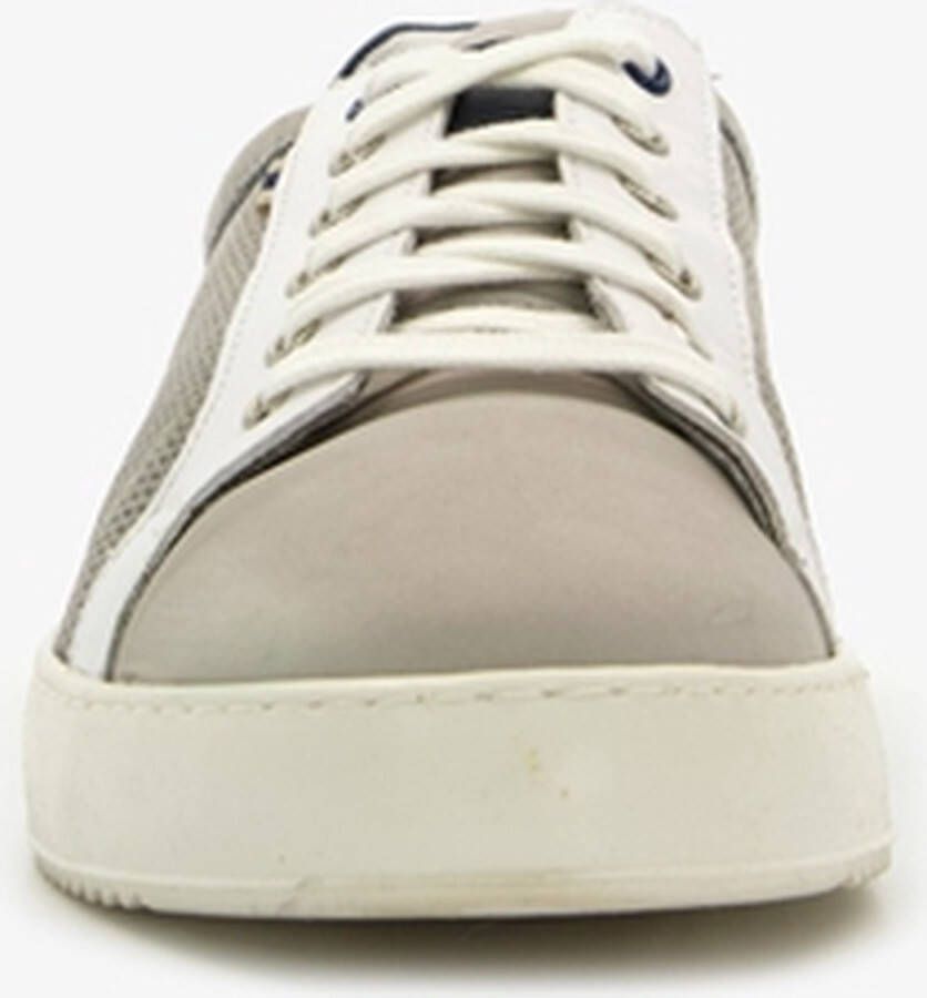 Cafe Moda leren heren sneakers Grijs