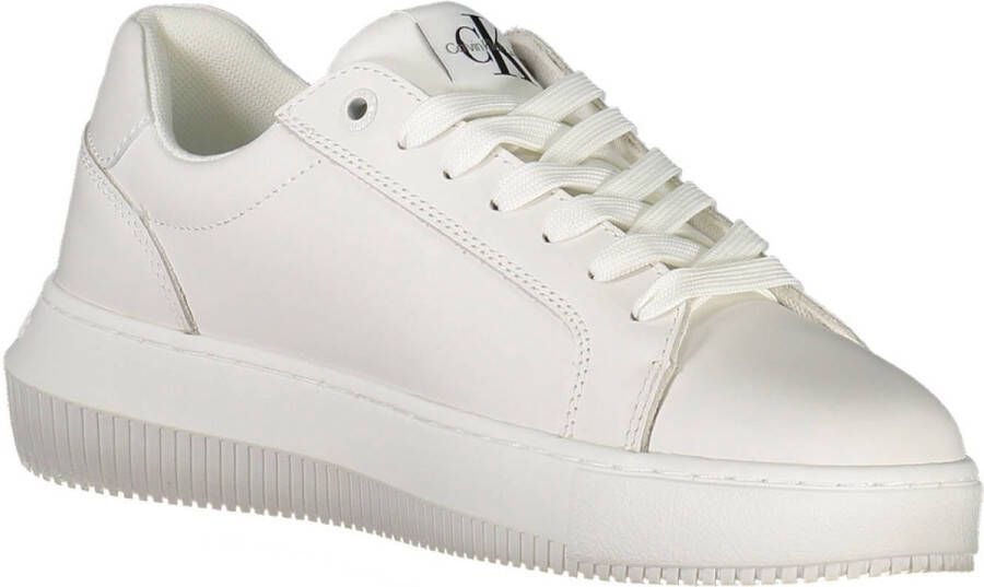 Calvin Klein Chunky Cupsole Lac Up Dames Lage sneakers Leren Sneaker Dames Wit